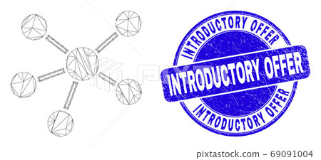 Blue Distress Introductory Offer Stamp Seal and Web Carcass Relations 69091004