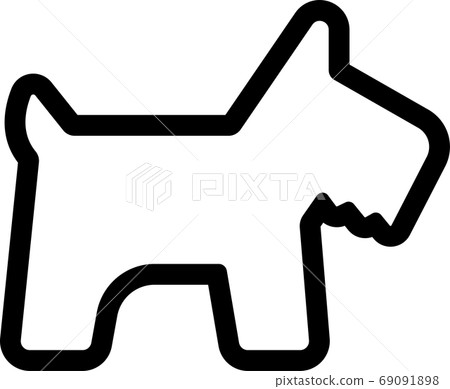 Dog (pet) pictogram (outline ver.) 69091898