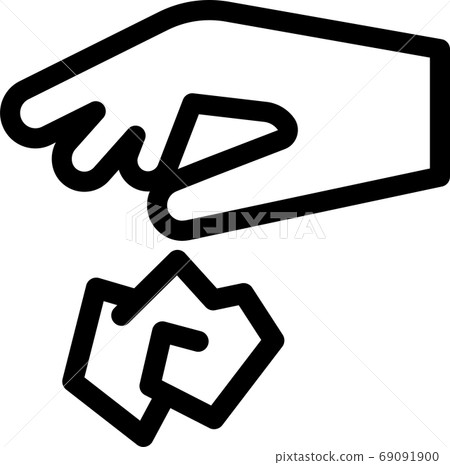 Littering (trash dumping) pictogram (outline ver.) 69091900