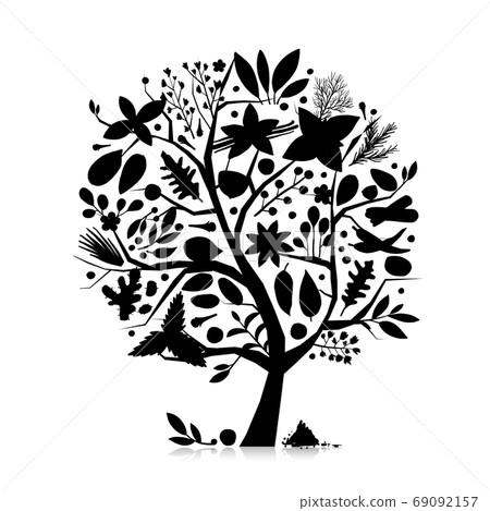 Spice shop, concept image, herbs and spices collection on tree for your design Spice shop, concept image, herbs and spices collection on tree for your design 69092157