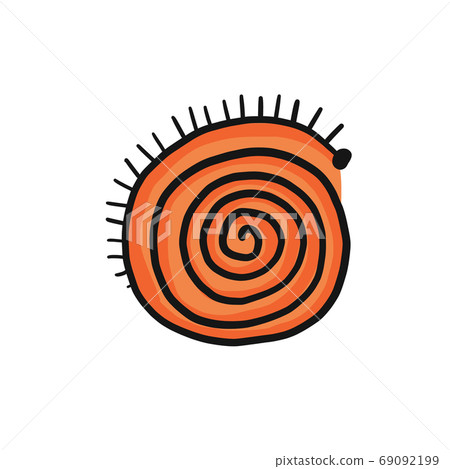 Esoteric energy spiral. Simple icon Isolated on white background Esoteric energy spiral. Simple icon Isolated on white background 69092199