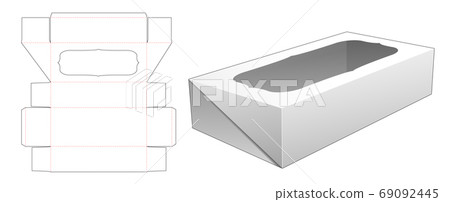DIY packaging box die cut template 69092445