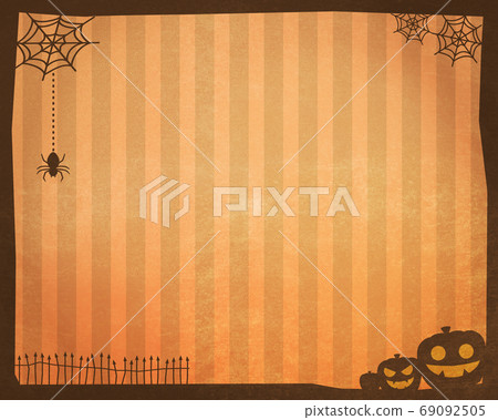Halloween frame background orange - Stock Illustration [69092505] - PIXTA