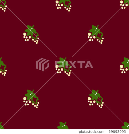 Seamless pattern with grape. Hand drawn elements. Pattern on a colored background with doodles for printing on fabrics, paper, packaging. Vector Seamless pattern with grape. Hand drawn elements. Pattern on a colored background with doodles for printing on fabrics, paper, packaging. Vector 69092993