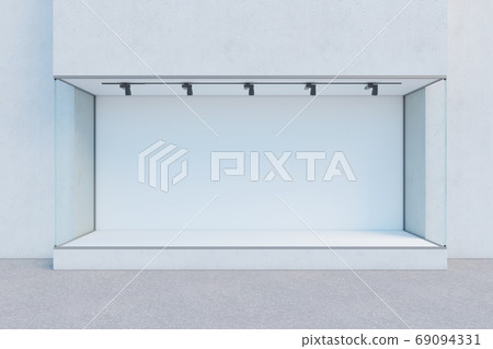 empty shop showcase, 3d rendering empty shop showcase, 3d rendering 69094331