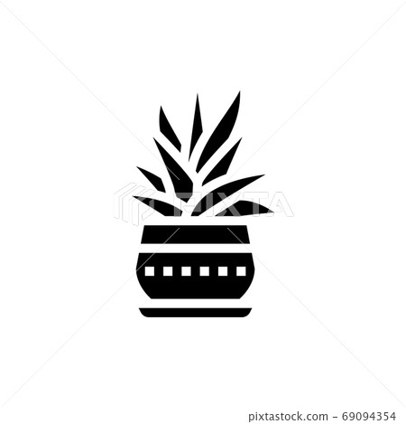 domestic plant glyph icon vector illustration domestic plant glyph icon vector illustration 69094354