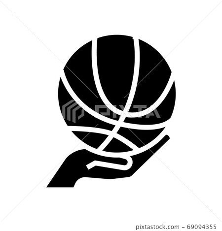 playing basketball glyph icon vector illustration playing basketball glyph icon vector illustration 69094355