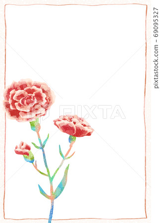 Carnation frame with vivid touch 69095327