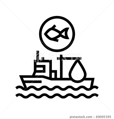 fishing ship line icon vector illustration fishing ship line icon vector illustration 69095395