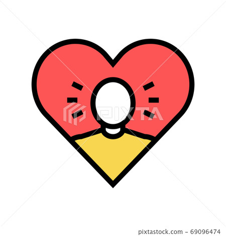 narcissism psychological problems color icon... - Stock Illustration ...