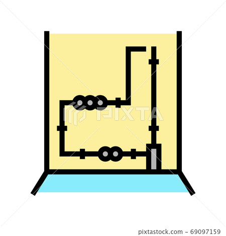 electrical wiring color icon vector illustration electrical wiring color icon vector illustration 69097159