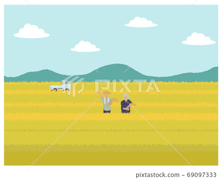 Farm village fall Farm village fall 69097333