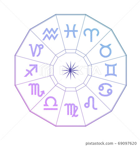 Zodiac sign icon horoscope illustration colorful 69097620
