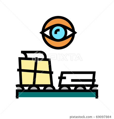 paper production control color icon vector illustration 69097864