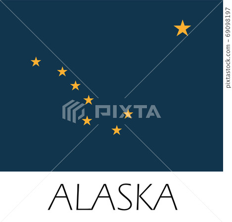 Alaska State Flag flat style 69098197