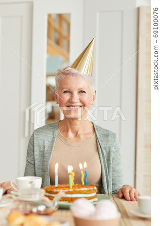 Happy woman has a birthday Happy woman has a birthday 69100076