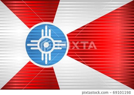 Shiny Grunge flag of the Wichita 69101198
