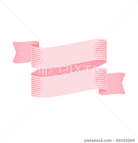 Gorgeous ribbon pink for title - Stock Illustration [69103004] - PIXTA