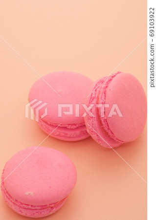 cookies pink round shape on a pink background cookies pink round shape on a pink background 69103922