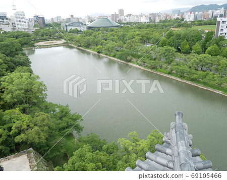 View from Hiroshima Castle castle tower 69105466