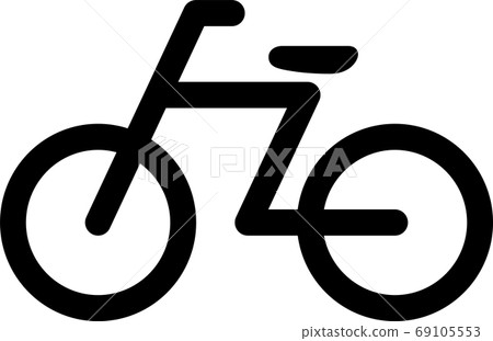Bicycle (bicycle parking) pictogram (thick line ver.) Bicycle (bicycle parking) pictogram (thick line ver.) 69105553