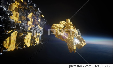 Alien Spaceship Armada Nearing Earth 69105745