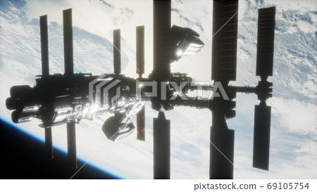 International Space Station in outer space over the planet Earth 69105754