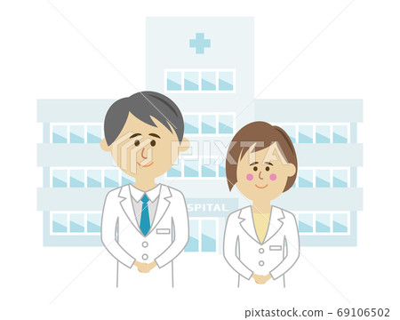 醫院和醫生的插圖圖像 69106502