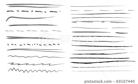 Lines hand drawn set  69107440