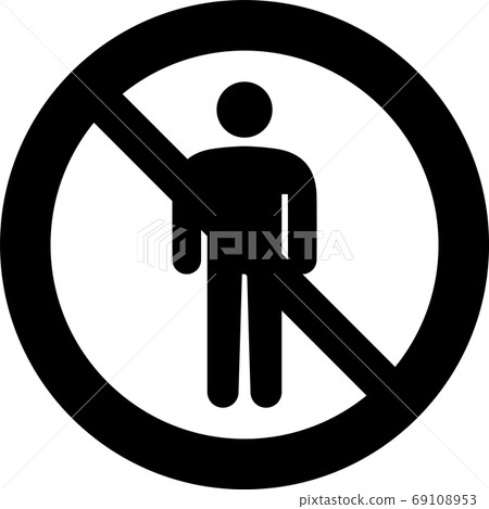 Off-limits pictogram (single color ver.) 69108953