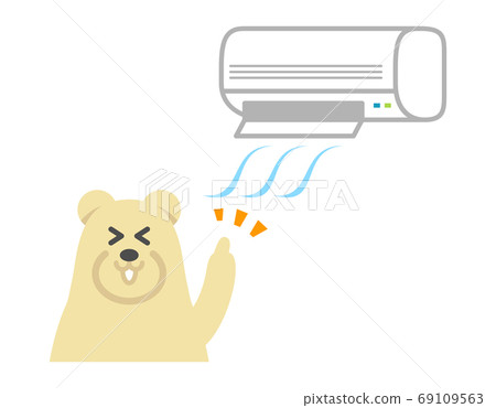 Illustration image of a cool air conditioner and polar bear Illustration image of a cool air conditioner and polar bear 69109563