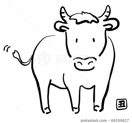 新年賀卡材料的1個彩色插圖 69109827