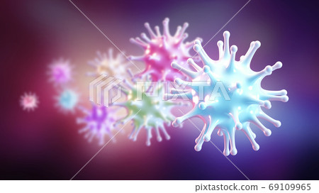 Changing and mutating virus pathogen 69109965