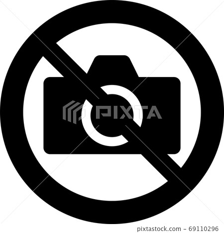 Shooting prohibited pictogram (single color ver.) Shooting prohibited pictogram (single color ver.) 69110296