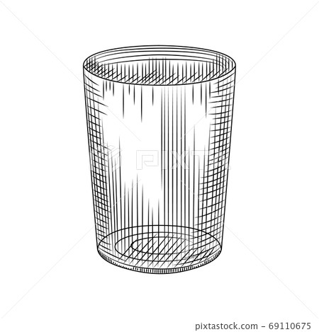 Highball glass isolated on white background. 69110675