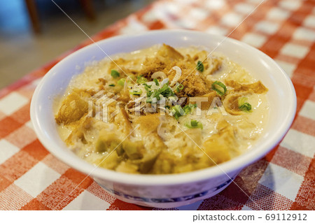 Close up shot of traditional Salty Soy Milk 69112912