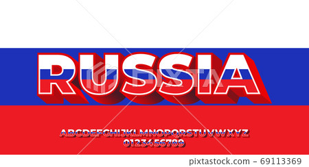 Russia flag color text 3d templates Russia flag color text 3d templates 69113369