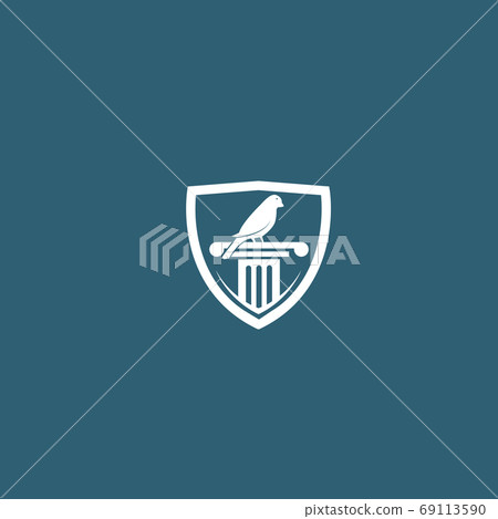 bird with law shield logo design vector template bird with law shield logo design vector template 69113590