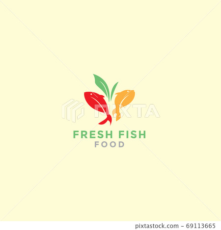 fresh fish jump logo design template 69113665