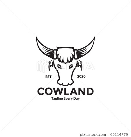 Cow head vintage style logo design Cow head vintage style logo design 69114779