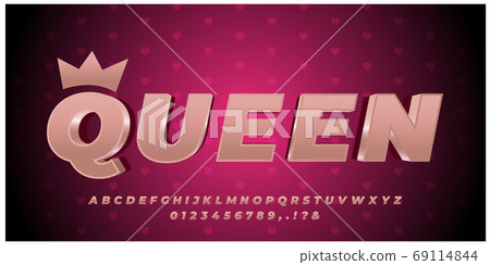 Rose gold luxury 3d text style design templates Rose gold luxury 3d text style design templates 69114844