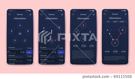 Modern infographic vector elements for business brochures. Use in website, corporate brochure, advertising and marketing.. 69115508