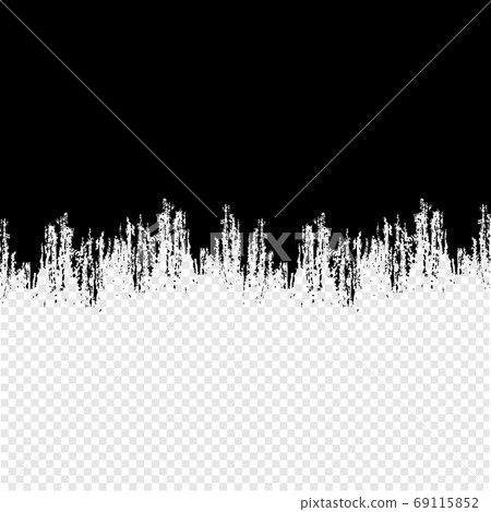 Black Paint Border With Isolated Transparent Background 69115852