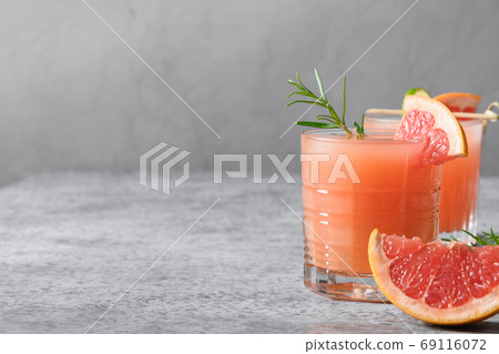 Two grapefruit sparkling cocktails or lemonade 69116072