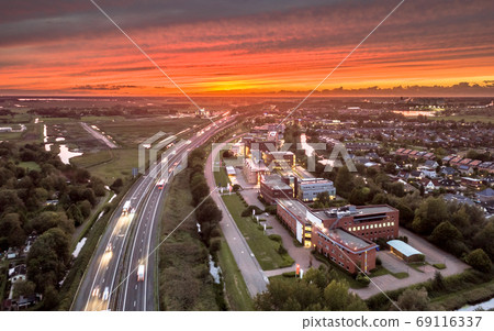 Aerial view Groningen city west 69116337