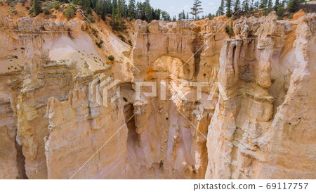 View over the sunny a red rock of mountain Zion National Park Utah 69117757