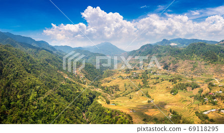 Terraced rice field in Sapa 69118295