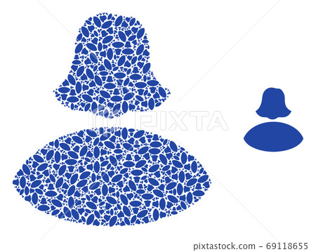 Woman Recursion Mosaic of Self Items - Stock Illustration [69118655 ...