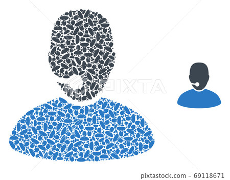 Operator Recursive Mosaic of Self Items - Stock Illustration [69118671 ...