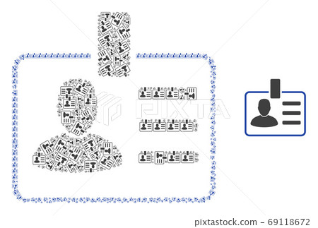 User Badge Fractal Mosaic of Self Items - Stock Illustration [69118672 ...